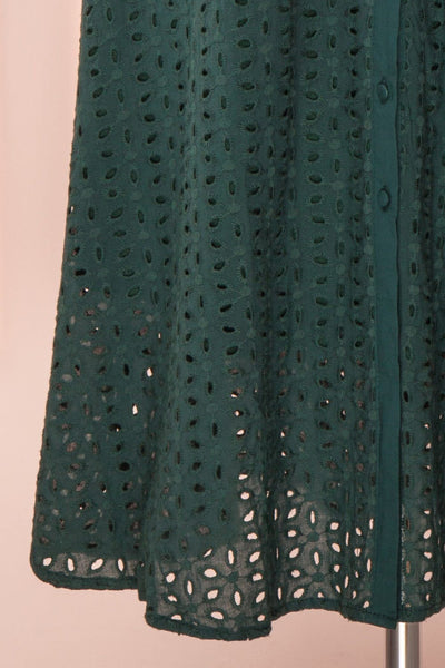 Adalynn Vert Lace Midi A-Line Dress | Robe skirt | Boutique 1861