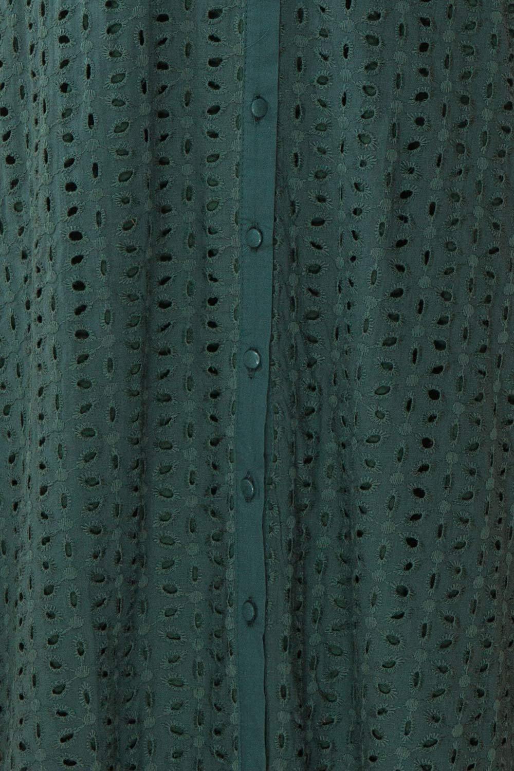 Adalynn Vert Lace Midi A-Line Dress | Robe fabric | Boutique 1861