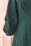 Adalynn Vert Lace Midi A-Line Dress | Robe sleeve | Boutique 1861