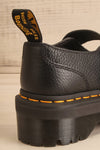 Addina Flower Buckle Leather Platform Shoes | La petite garçonne back close-up