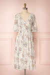 Adeeba Light Sage Floral Button-Up A-Line Dress | Boutique 1861 1