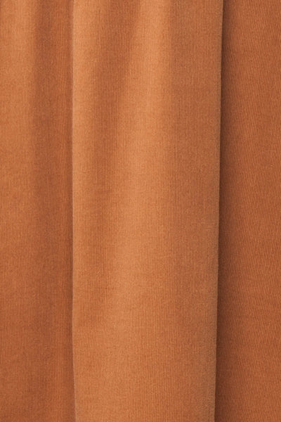Adelais Brown Corduroy A-Line Short Dress | Boutique 1861 fabric