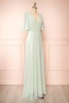 Adelphia Sage Chiffon Maxi Dress | Boutique 1861 side view