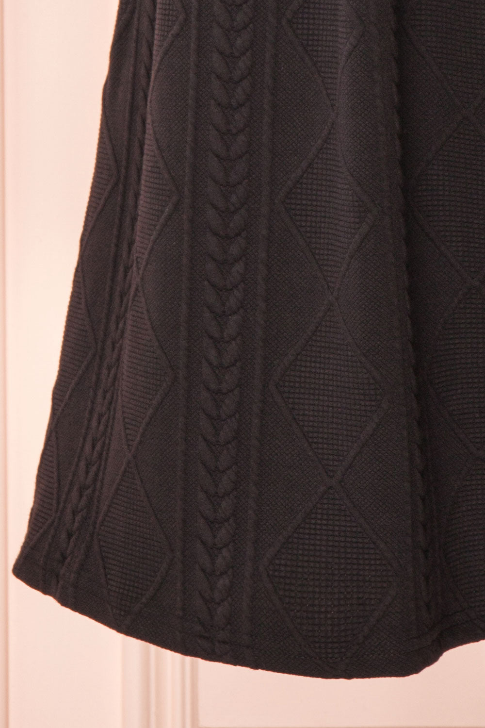 Adema Black Puffy Sleeve Knitted Dress | La petite garçonne bottom 