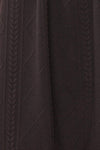 Adema Black Puffy Sleeve Knitted Dress | La petite garçonne fabric