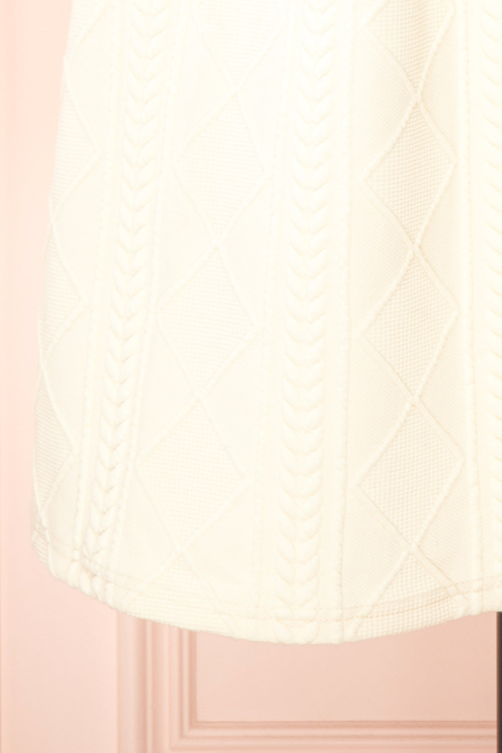 Adema Cream Puffy Sleeve Knitted Dress | La petite garçonne bottom 