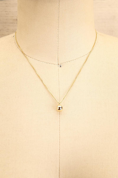 Adfatim Gold & Sphere Pendant Necklace | La Petite Garçonne 1