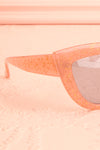 Adfero Candy Pink Glitter Cat-Eye Sunglasses side close-up | Boutique 1861