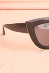 Adfero Licorice Black Cat-Eye Sunglasses side close-up | Boutique 1861