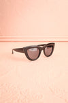Adfero Licorice Black Cat-Eye Sunglasses side view | Boutique 1861
