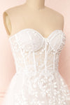 Adrasthee Bustier Tulle Wedding Dress w/ Slit | Boudoir 1861 side close-up