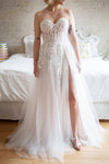 Adrasthee Bustier Tulle Wedding Dress w/ Slit | Boudoir 1861 model