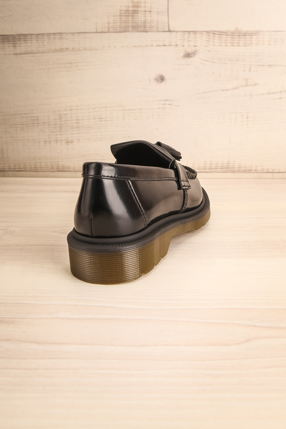 Adrian Black Leather Dr. Martens Loafers back view | La Petite Garçonne Chpt. 2