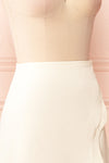 Adriana High-Waisted Skirt w/ Scalloped Hem | Boudoir 1861 side close-up