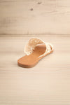 Adsum White Macrame Flat Slip-On Sandals | La petite garçonne back view