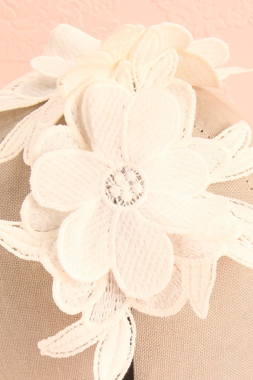 Aechméa - White mesh and embroideries Ophelie Hats headband 4