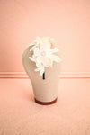Aechméa - White mesh and embroideries Ophelie Hats headband 3