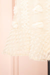 Aedre Beige Textured Short Sleeve Dress | Boutique 1861 bottom
