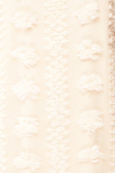Aedre Beige Textured Short Sleeve Dress | Boutique 1861 fabric
