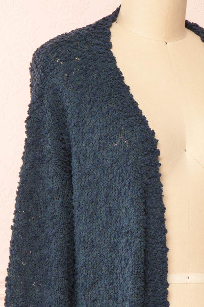Aegle Forest Long Fuzzy Knitted Cardigan | Boutique 1861 side close-up