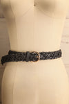 Agmen Black Faux-Leather Braided Belt | La petite garçonne