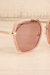 Agreste Peach & Taupe Sunglasses | La petite garçonne side close-up