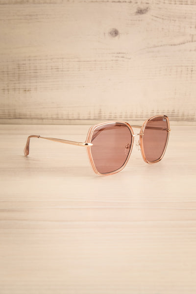 Agreste Peach & Taupe Sunglasses | La petite garçonne side view