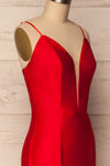 Aiani Ruby Red Satin Mermaid Gown | La Petite Garçonne 4