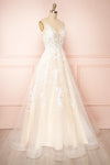 Aicha Beige Embroidered Bridal Gown w/ Sequins | Boudoir 1861 side view