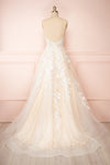 Aicha Beige Embroidered Bridal Gown w/ Sequins | Boudoir 1861 back view