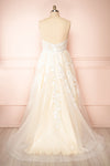Aicha Beige Embroidered Bridal Gown w/ Sequins | Boudoir 1861 back plus size