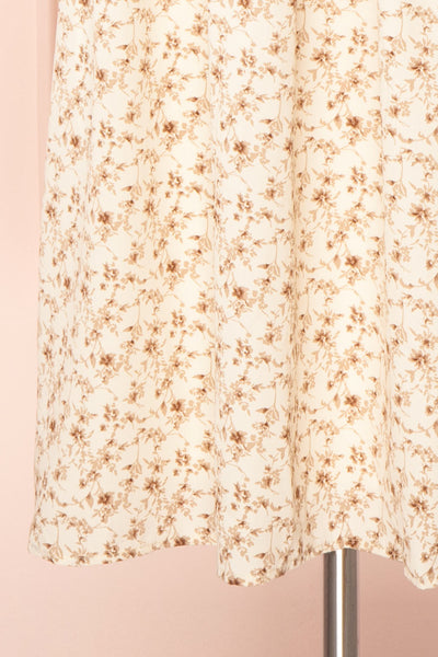 Aimee Cream Square Neck Floral Midi Dress | Boutique 1861 bottom