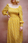 Aimee Cream Floral Long Sleeve Midi Dress | Boutique 1861 model_variante
