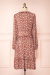 Aimetine Dusty Rose Long Sleeve Floral Dress | Boutique 1861 back view