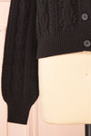 Akao Black Cable Knit Cardigan | Boutique 1861 bottom