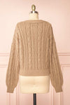 Akao Taupe Cable Knit Cardigan | Boutique 1861 back view