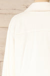 Alani Cream Large Corduroy Jacket | La petite garçonne back close-up