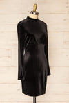 Albacete Short Fitted Velvet Dress w/ Long Sleeves | La petite garçonne side view