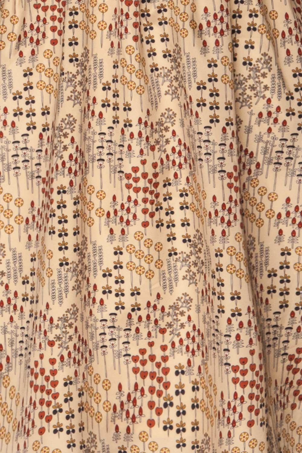 Alberoni Golden Silky A-Line Dress with Pattern | La Petite Garçonne 8