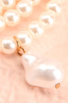 Aichryson Layered Pearls Choker w/ Pearl Pendant flat close-up | Boutique 1861