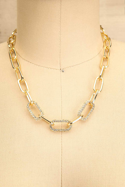 Alcoy Golden Oval Chain Necklace | La petite garçonne