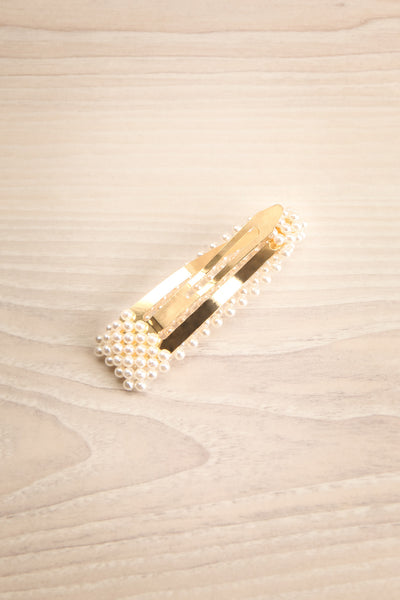 Alesco Set of Golden Pearl Studded Barrettes | La Petite Garçonne 3