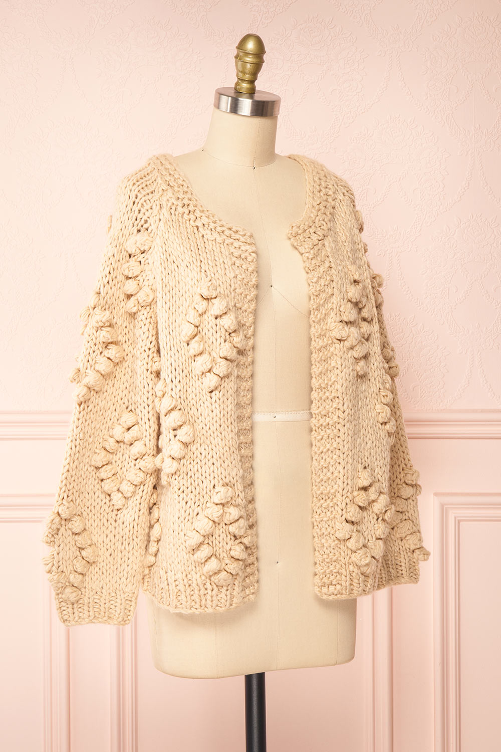 Alex Open Front Knit Cardigan | Boutique 1861 side view