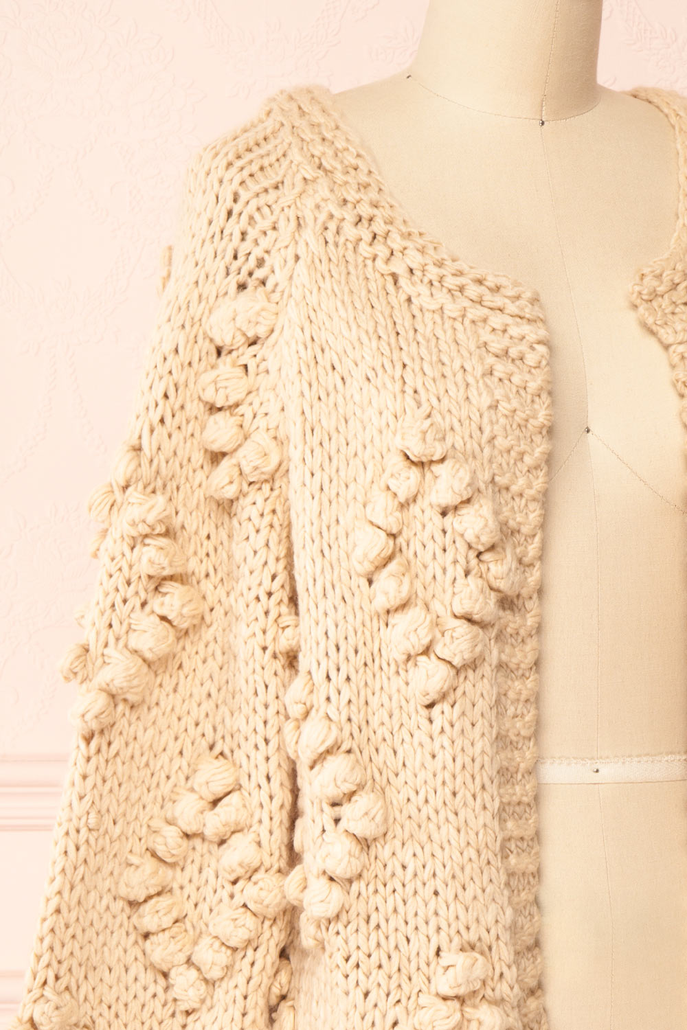 Alex Open Front Knit Cardigan | Boutique 1861 side close-up