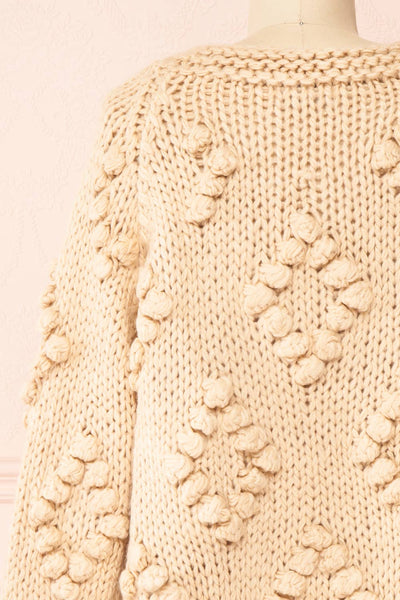 Alex Open Front Knit Cardigan | Boutique 1861 back close-up