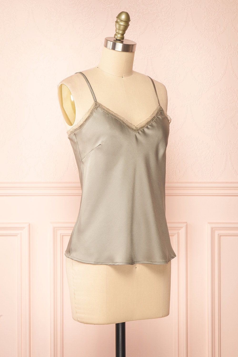 Crepe Cami with Chiffon Details
