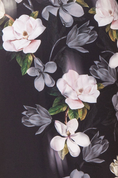Alexina Black Floral Fitted Ted Baker Cocktail Dress | Boutique 1861 fabric detail