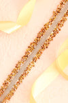 Alfifa Or Golden Yellow Ribbon Belt with Crystals | Boudoir 1861 flat close-up