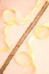 Alfifa Or Golden Yellow Ribbon Belt with Crystals | Boudoir 1861 flat lay