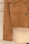 Alfonsia Brown Fuzzy Jacket w/ Buttons sleeve close up | La Petite Garçonne